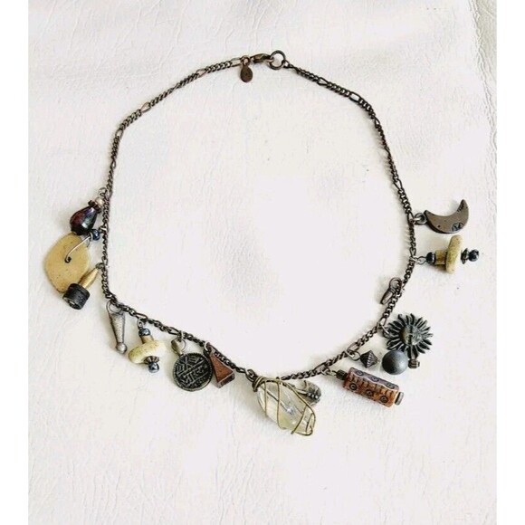 Vintage ROBERT ROSE Signed Charm NECKLACE 18" - Picture 2 of 7